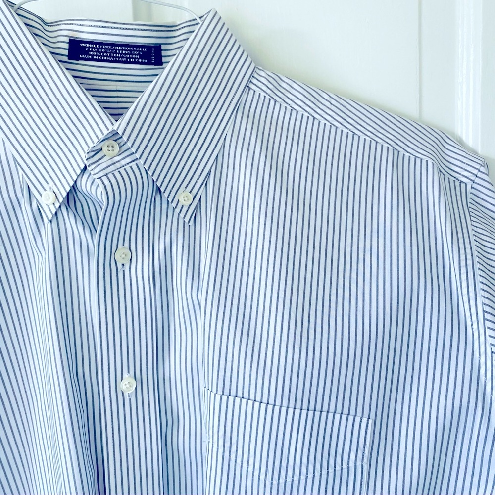 FORSYTH OF CANADA, Men's Dress Shirt, Gray & White